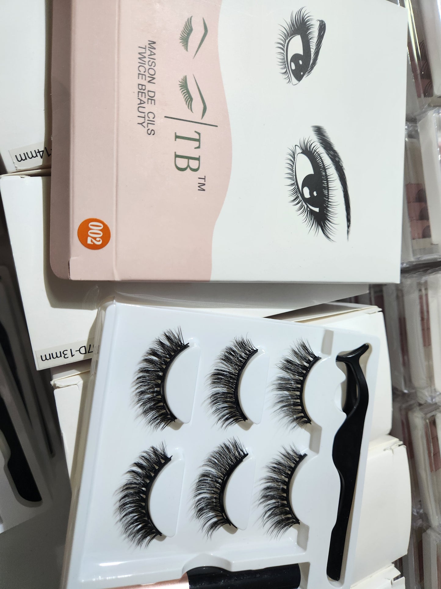 3 Paires Cils Magnétiques 3D Cils De Vison Maquillage Cils Magnétiques Eyeliner Pince À Épiler Ensemble Naturel Faux Cils Courts Faux Cils