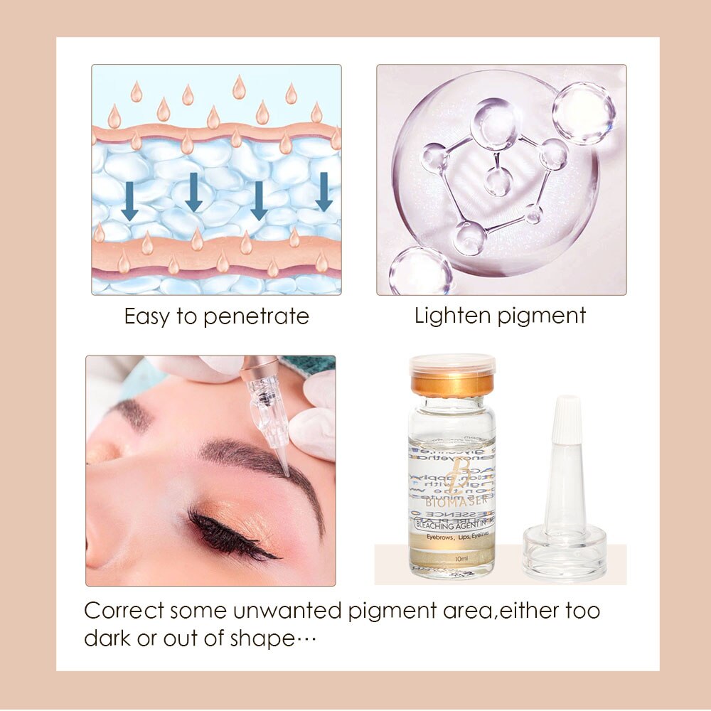 correcteur Biomaser Bleaching Agent In Time Cleaning Error For Permanent Makeup Machine Eyebrow,Eyeliner,Lips Tattoo Needle Supply