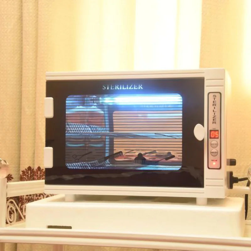 UV Sterilizer Disinfection Cabinet Smart Timer Sterilization Ozone Ultraviolet Ultraviolet Lighting for Nail Manicure Salon Tool