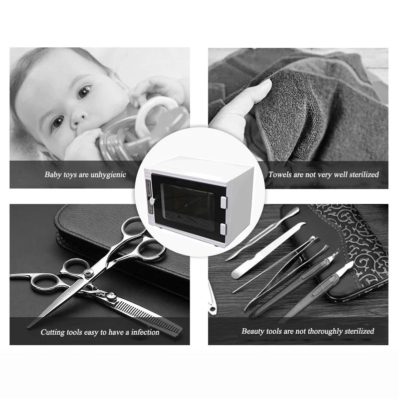 UV Sterilizer Disinfection Cabinet Smart Timer Sterilization Ozone Ultraviolet Ultraviolet Lighting for Nail Manicure Salon Tool