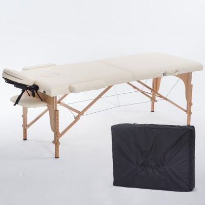 Lit de beauté pliant 180 cm longueur 60 cm largeur Tables  de Massage Spa portables professionnelles pliables avec sac  سرير تجميل قابل للطي بطول 180 سنتيمتر وعرض 60 سنتيمتر طاولات  تدليك سبا محمولة احترافية قابلة للطي مع حقيبة أثاث صالون خشبي