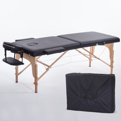 Lit de beauté pliant 180 cm longueur 60 cm largeur Tables  de Massage Spa portables professionnelles pliables avec sac  سرير تجميل قابل للطي بطول 180 سنتيمتر وعرض 60 سنتيمتر طاولات  تدليك سبا محمولة احترافية قابلة للطي مع حقيبة أثاث صالون خشبي