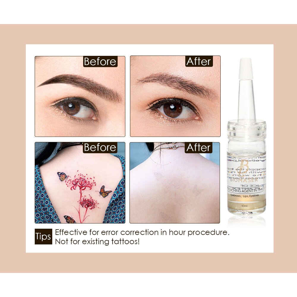 correcteur Biomaser Bleaching Agent In Time Cleaning Error For Permanent Makeup Machine Eyebrow,Eyeliner,Lips Tattoo Needle Supply