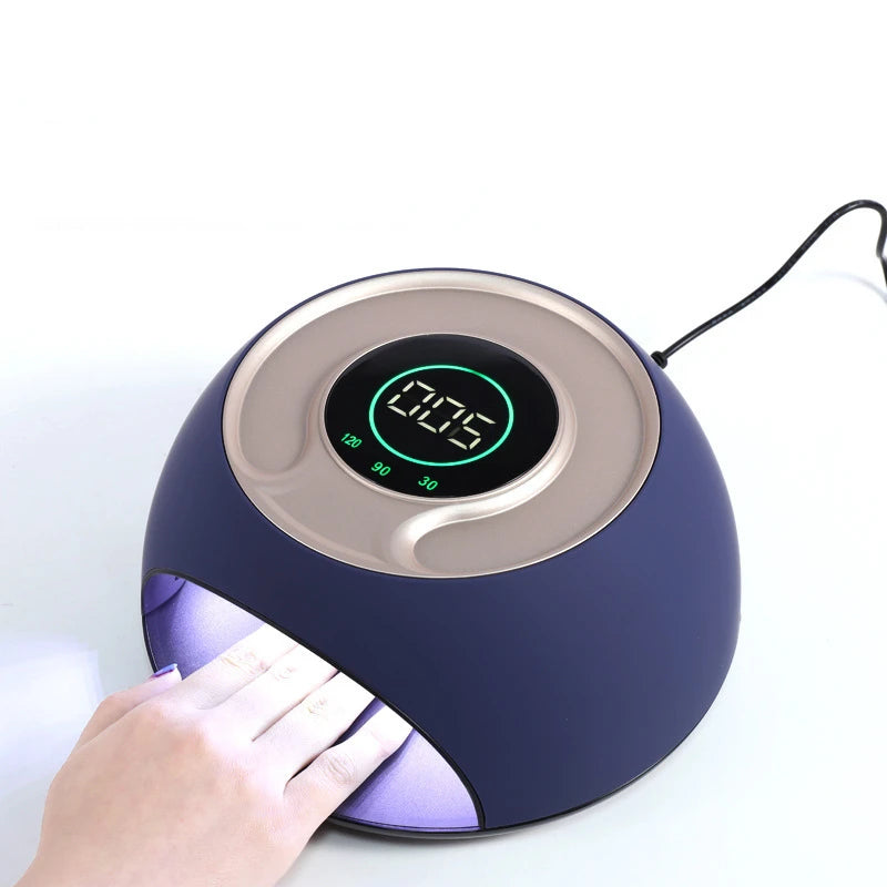 PONCEUSE 120 W NailPhototherapy Machine with Touch LCD Screen Automatic Induction Nail Baking Light and Quick Drying Nail Enhancement Light