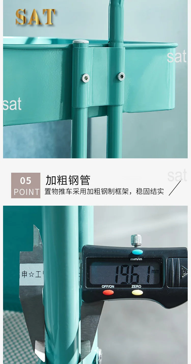 Chariot en acier inoxydable, roues cosmétiques, outil de livres, auxiliaire de manucure, salon de beauté