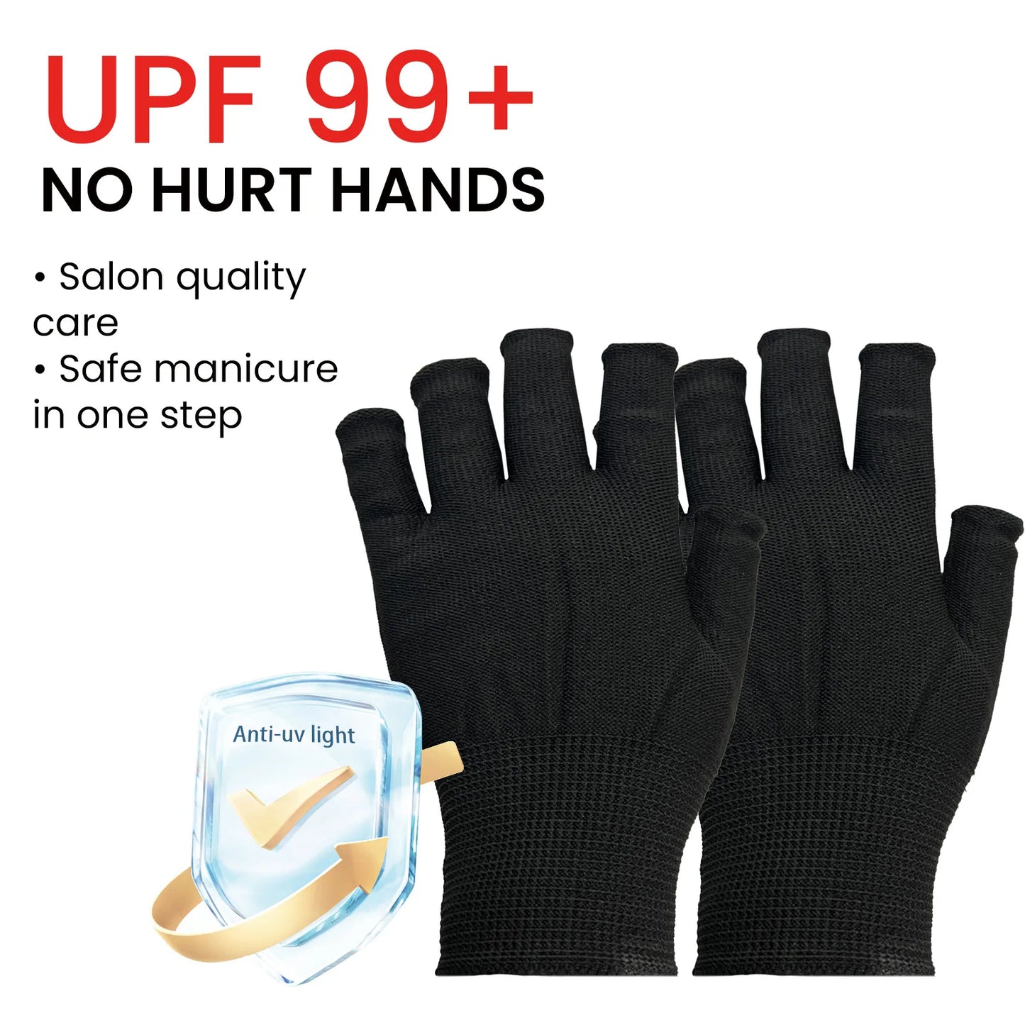 EELHOE Uv Nail Protection Glove Manicure Uv Rays Nails LED Lamp Anti-Radiation Gloves Nail Art Tools Guard Nail Beauty Tools