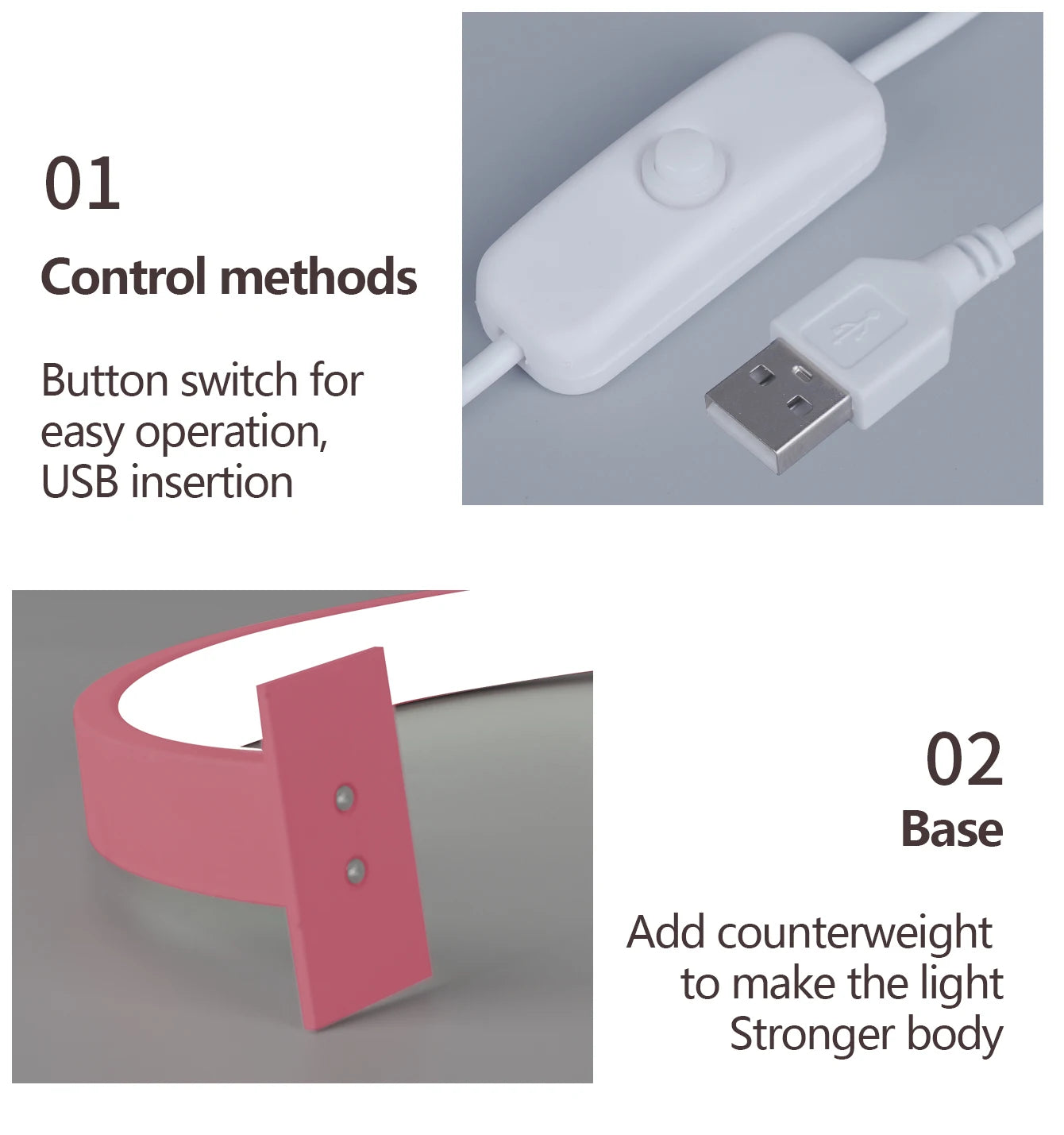 Lampe de bureau LED simple en forme de U pour nail art, lampe de beauté pour salon de beauté, soins des ongles