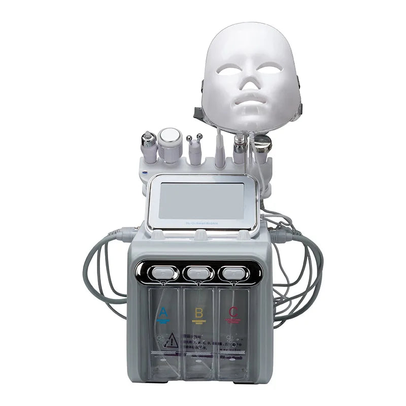 Pro 7 in 1 Hydro Facial .Dermabrasion Aqua Peel Skin Care BIO Light RF Vacuum Face Cleaning Hydro Water Oxygen Jet Peel Machine