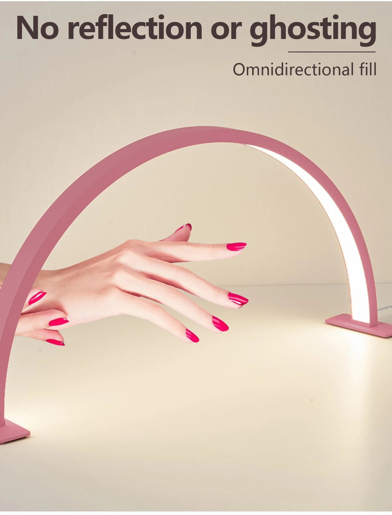 Lampe de bureau LED simple en forme de U pour nail art, lampe de beauté pour salon de beauté, soins des ongles