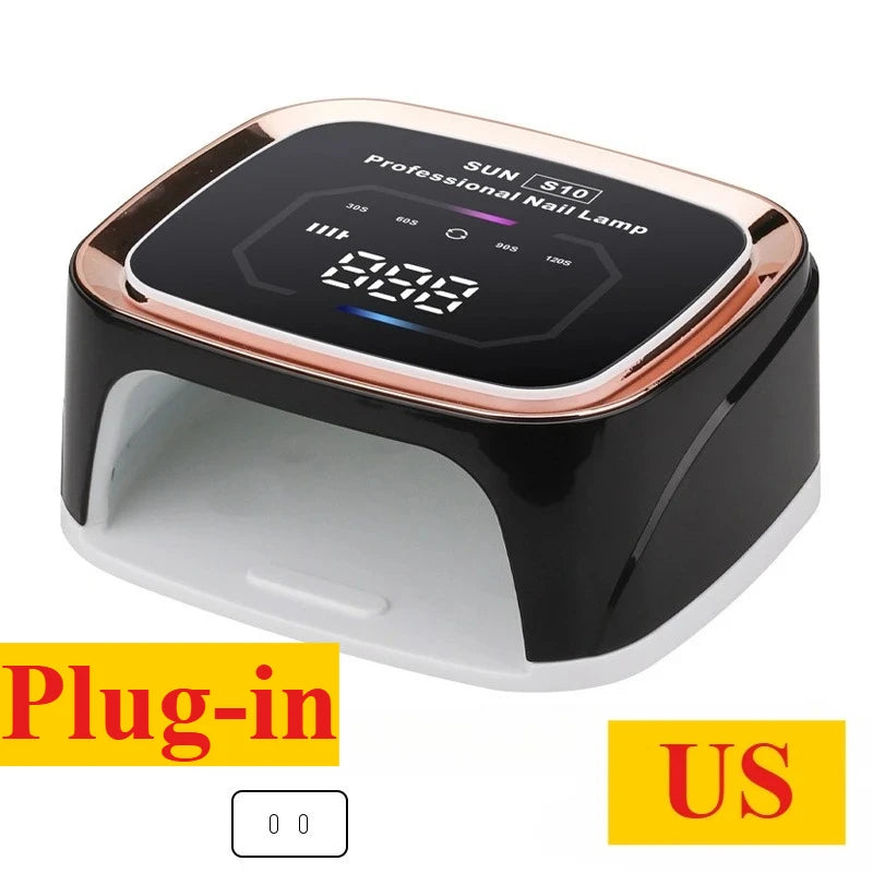 Professional Nail UV LED Lamp Dryer HD Display Smart Wireless Nail Drying Lamp for Fast Dry Curing All Polish Gel Plug-in Use