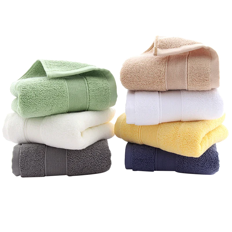 SERVIETTES COTON HAUTE QUALITE Towel Bathroom Face Towel Strong Absorbent Soft Non-shedding Adult Towel Thickened Box in Two Packs
