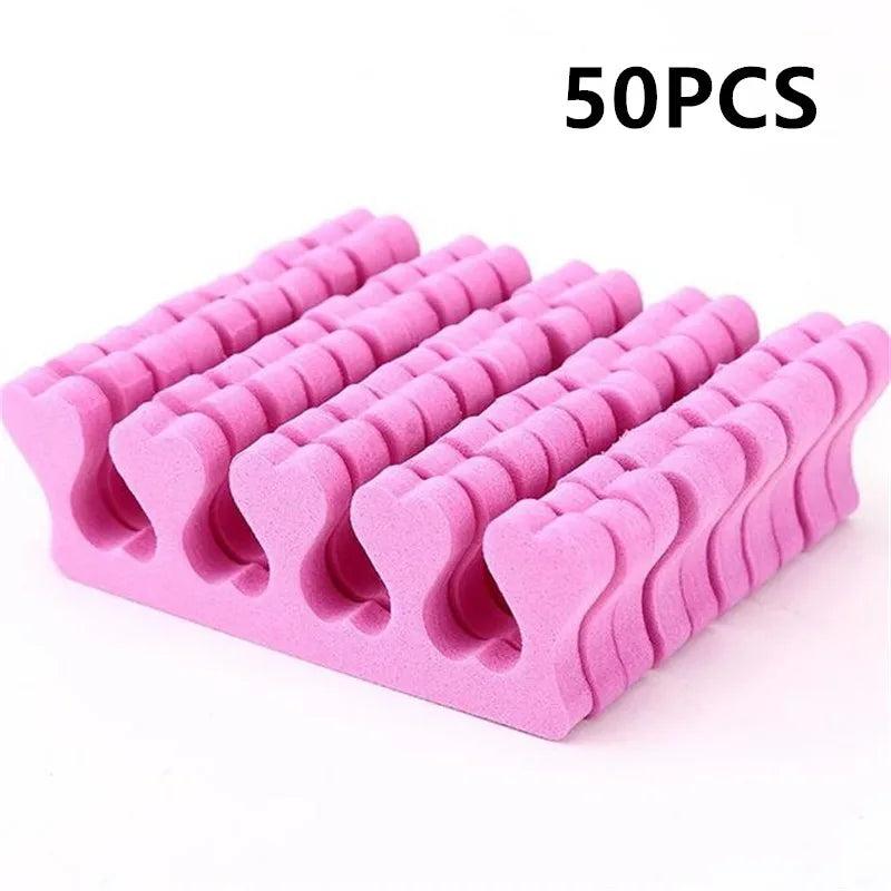 50/100pcs Séparateurs d'orteils en éponge pour vernis à ongles, soins des pieds, manucure, pédicure, nail art