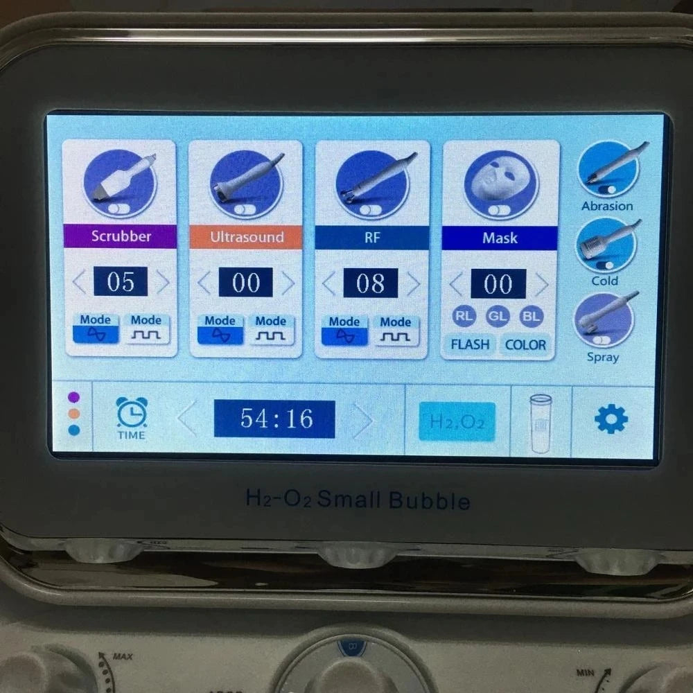 Pro 7 in 1 Hydro Facial .Dermabrasion Aqua Peel Skin Care BIO Light RF Vacuum Face Cleaning Hydro Water Oxygen Jet Peel Machine