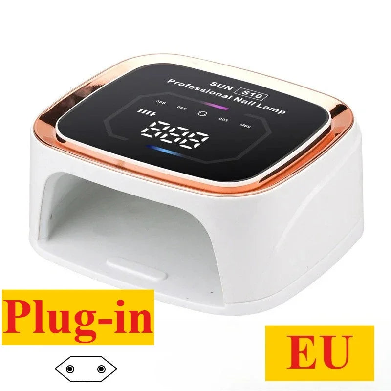 Professional Nail UV LED Lamp Dryer HD Display Smart Wireless Nail Drying Lamp for Fast Dry Curing All Polish Gel Plug-in Use