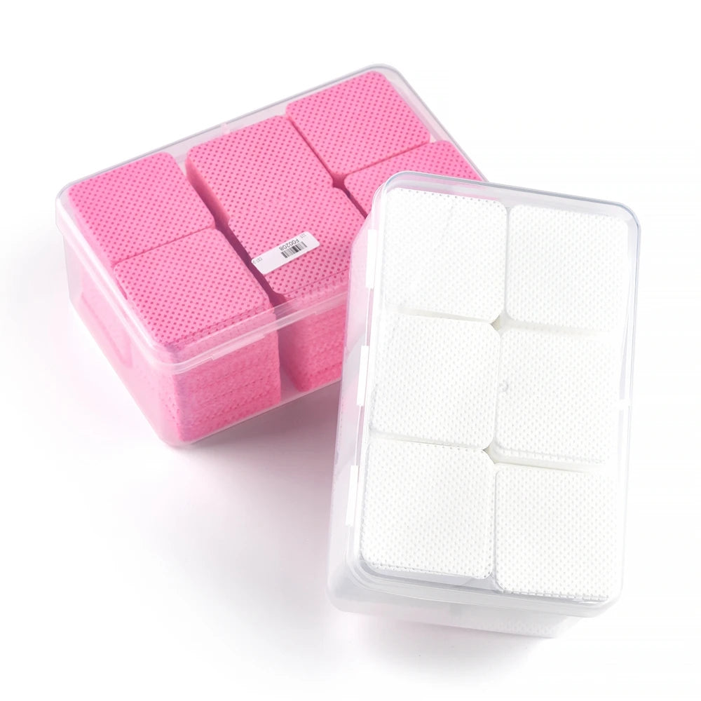 900Pcs Nail Cleaning Cotton Wipes Texture Lint Free Pads Nail Remover Napkin White Pink Manicure Remover Accessories Tools