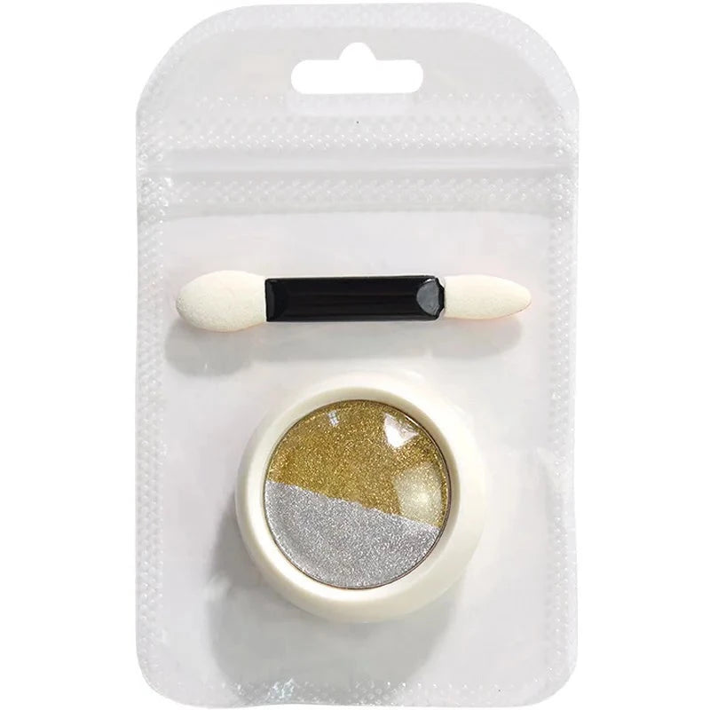 Mirror Nail Powder Pigment Pearl White Rubbing on Nail Art Glitter Dust Chrome Aurora Blue Manicure Holographic Decorations