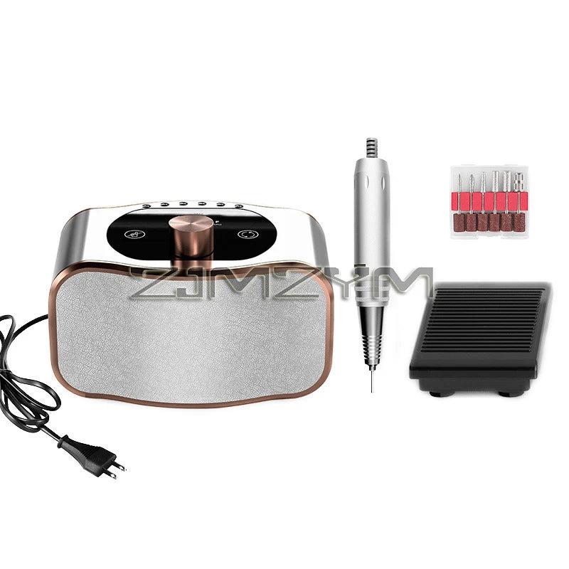 Ponceuse électrique professionnelle pour nail art, 35 000 tr/min, multifonctionnelle, pour le soin des ongles des doigts et des orteils, ensemble de mèches pour manucure