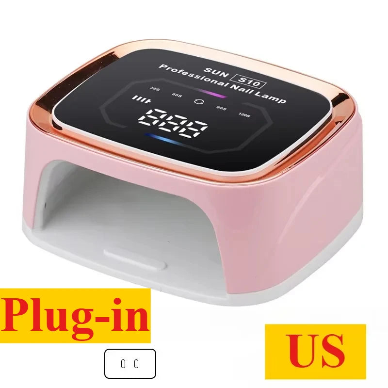 Professional Nail UV LED Lamp Dryer HD Display Smart Wireless Nail Drying Lamp for Fast Dry Curing All Polish Gel Plug-in Use