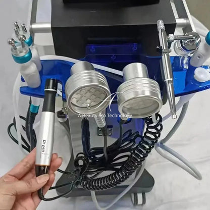Machine multifonctionnelle de nettoyage du visage 14 en 1, Machine hydra-faciale Soins de la peau Oxygène Jet d'eau Spa Machine