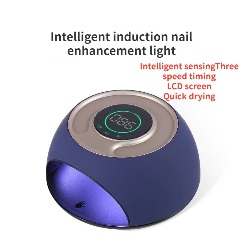120WNailPhototherapy Machine with Touch LCD Screen Automatic Induction Nail Baking Light and Quick Drying Nail Enhancement Light