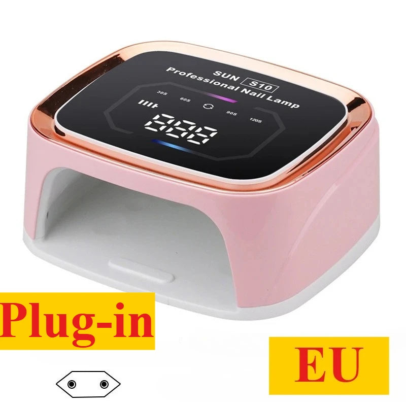 Professional Nail UV LED Lamp Dryer HD Display Smart Wireless Nail Drying Lamp for Fast Dry Curing All Polish Gel Plug-in Use