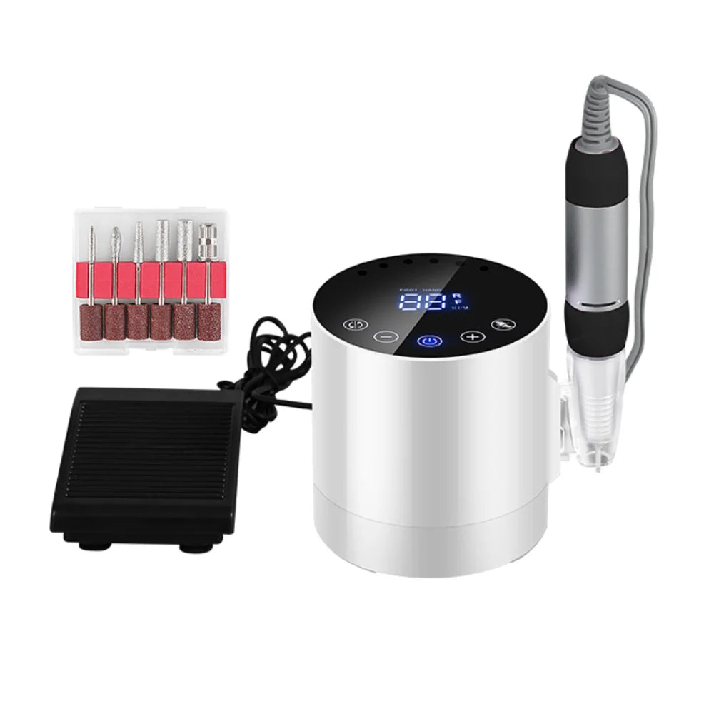 35000RPM Ponceuse à ongles portable avec écran LCD HD Nail Master pour manucure non rechargable
