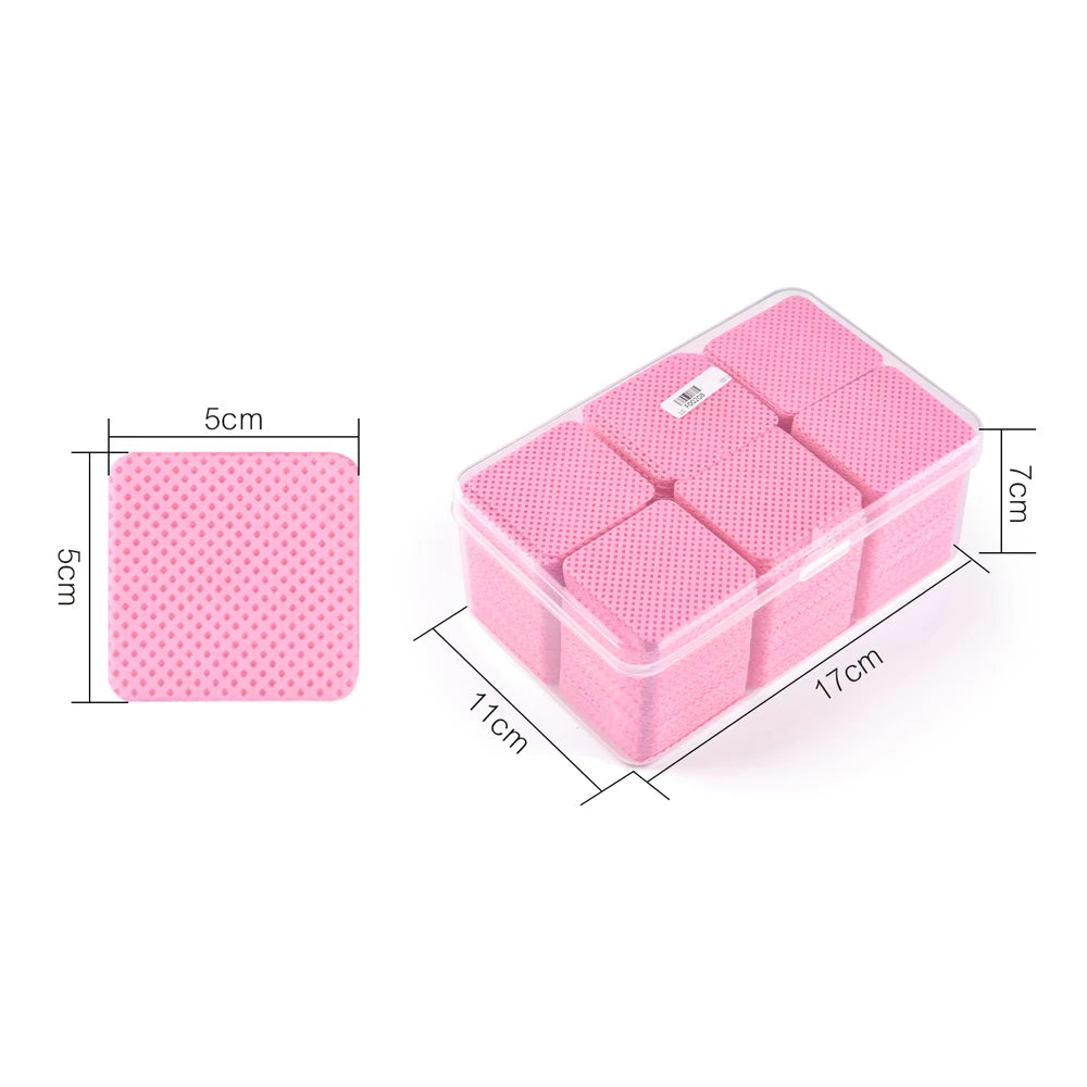 900Pcs Nail Cleaning Cotton Wipes Texture Lint Free Pads Nail Remover Napkin White Pink Manicure Remover Accessories Tools