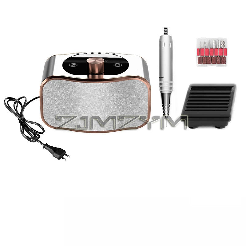 Ponceuse électrique professionnelle pour nail art, 35 000 tr/min, multifonctionnelle, pour le soin des ongles des doigts et des orteils, ensemble de mèches pour manucure