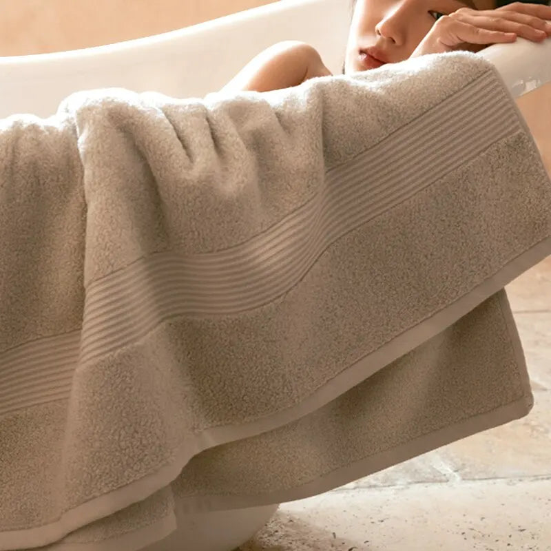 SERVIETTES COTON HAUTE QUALITE Towel Bathroom Face Towel Strong Absorbent Soft Non-shedding Adult Towel Thickened Box in Two Packs