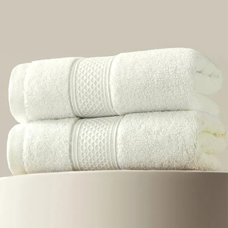 SERVIETTES COTON HAUTE QUALITE Towel Bathroom Face Towel Strong Absorbent Soft Non-shedding Adult Towel Thickened Box in Two Packs