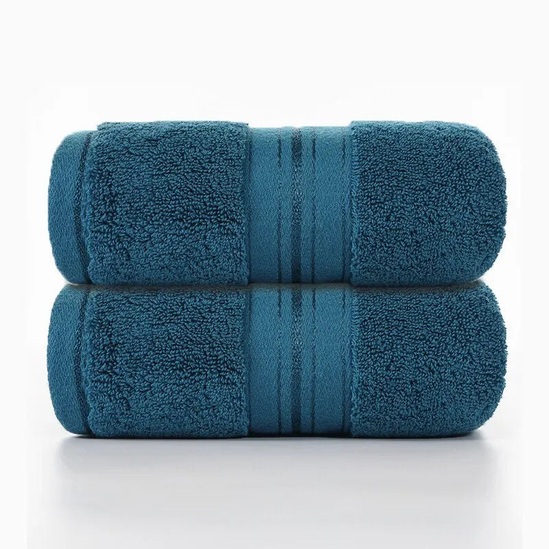 SERVIETTES COTON HAUTE QUALITE Towel Bathroom Face Towel Strong Absorbent Soft Non-shedding Adult Towel Thickened Box in Two Packs