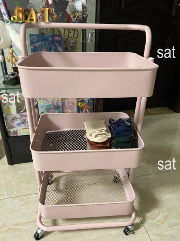 Chariot en acier inoxydable, roues cosmétiques, outil de livres, auxiliaire de manucure, salon de beauté