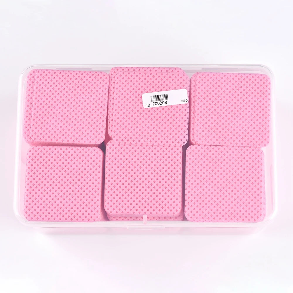 900Pcs Nail Cleaning Cotton Wipes Texture Lint Free Pads Nail Remover Napkin White Pink Manicure Remover Accessories Tools