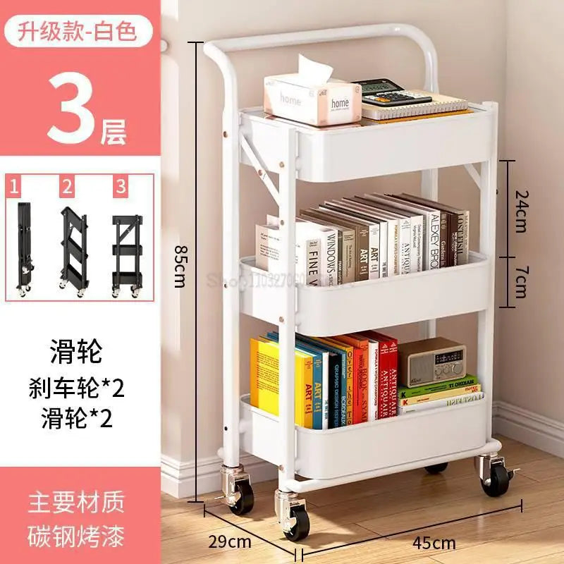 Barbershop trolley shelf Beauty car special instrument shelf beauty salon Medical ironing nail art tool car