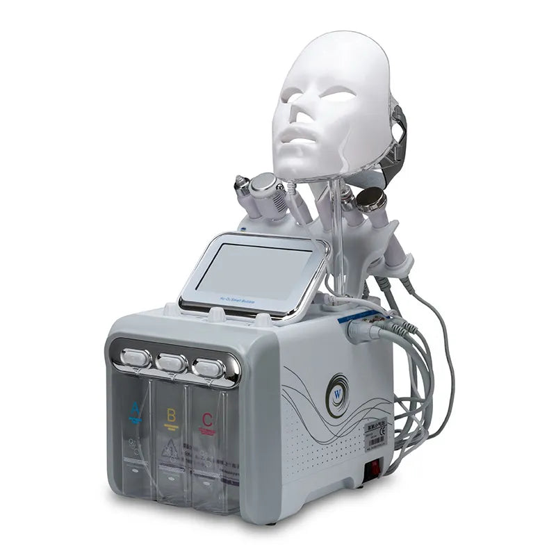 Pro 7 in 1 Hydro Facial .Dermabrasion Aqua Peel Skin Care BIO Light RF Vacuum Face Cleaning Hydro Water Oxygen Jet Peel Machine