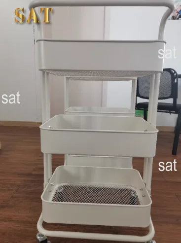 Chariot en acier inoxydable, roues cosmétiques, outil de livres, auxiliaire de manucure, salon de beauté