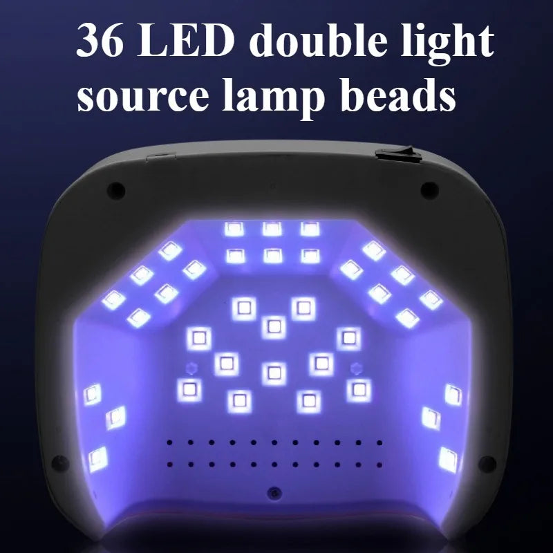 Professional Nail UV LED Lamp Dryer HD Display Smart Wireless Nail Drying Lamp for Fast Dry Curing All Polish Gel Plug-in Use