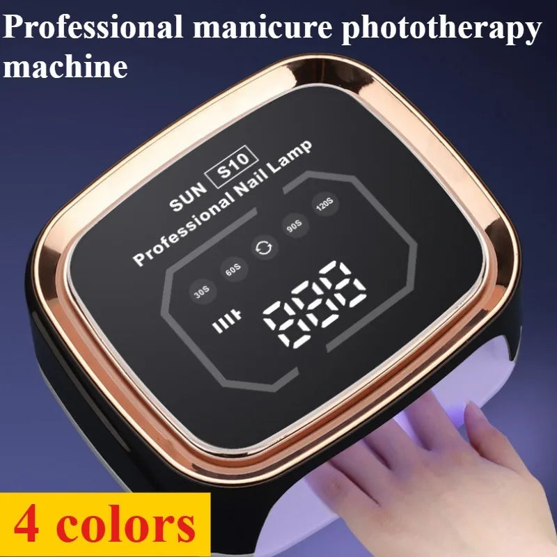Professional Nail UV LED Lamp Dryer HD Display Smart Wireless Nail Drying Lamp for Fast Dry Curing All Polish Gel Plug-in Use