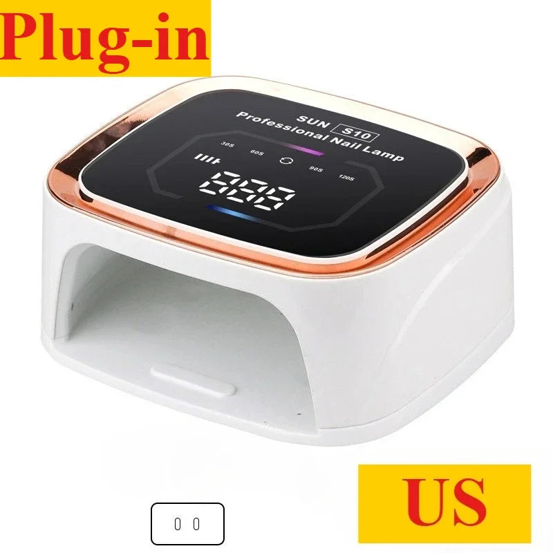 Professional Nail UV LED Lamp Dryer HD Display Smart Wireless Nail Drying Lamp for Fast Dry Curing All Polish Gel Plug-in Use