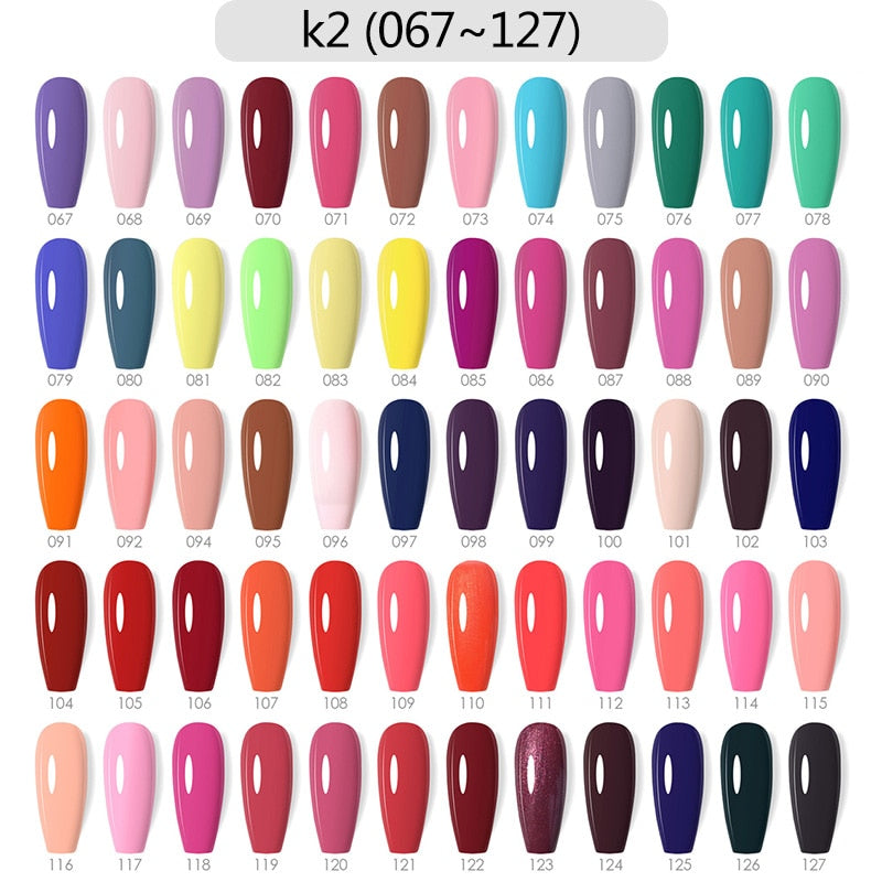 CANNI K1-K5 Nail Salon Professional 60 colors 7.3ml Soak Off Nails Art UV Nail Gel Polish kit