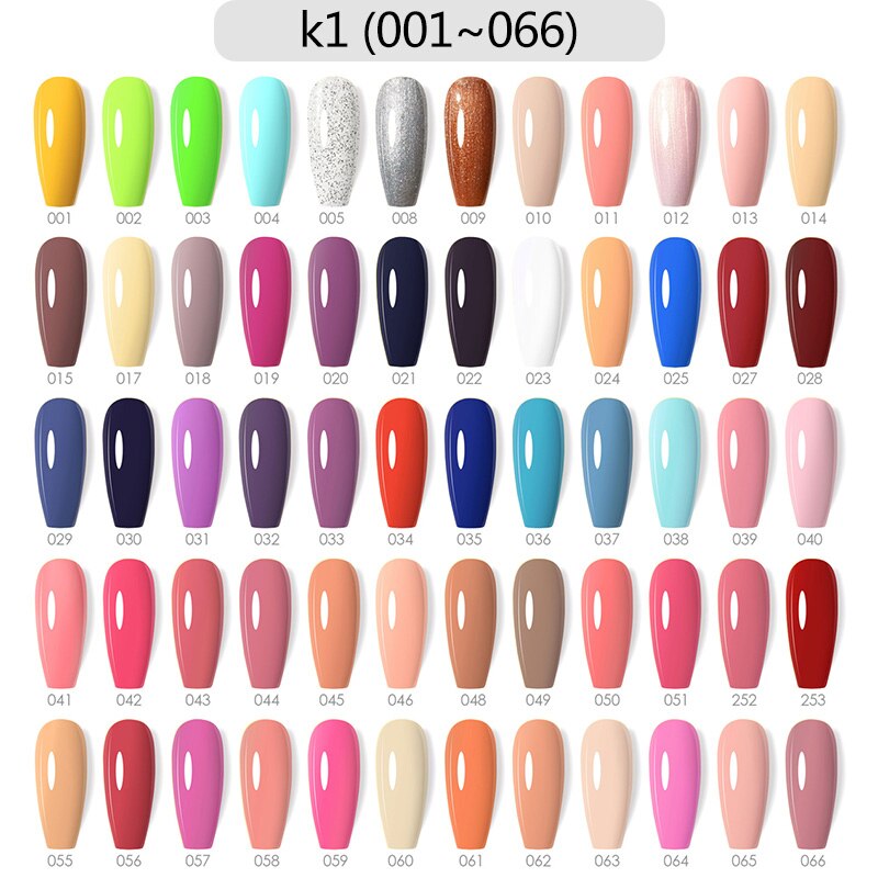 CANNI K1-K5 Nail Salon Professional 60 colors 7.3ml Soak Off Nails Art UV Nail Gel Polish kit