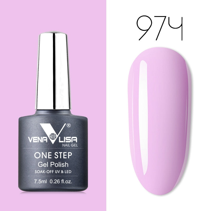 Venalisa 7.5 ml One Step Gel Polish Conception d'art d'ongle de haute qualité pour manucure Gel UV Soak Off Vernis à ongles