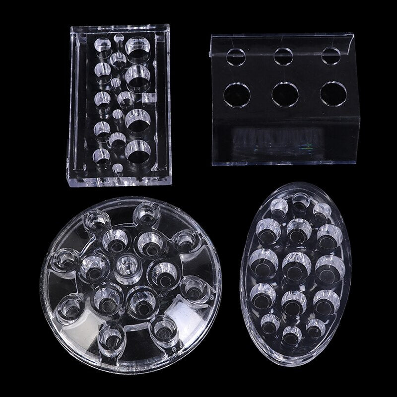 4 Types Acrylic Tattoo Ink Cup Stand Holder Permanent Makeup Microblading Pigment Tattoo Storage Caps