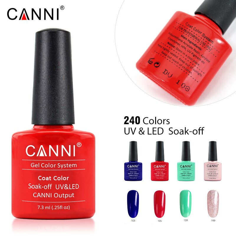 CANNI Gel Varnish Color ref 101-127 top coat-base coat-primer Series UV LED Lamp 7.3ml