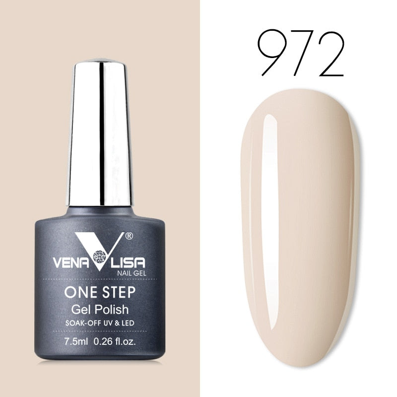 Venalisa 7.5 ml One Step Gel Polish Conception d'art d'ongle de haute qualité pour manucure Gel UV Soak Off Vernis à ongles