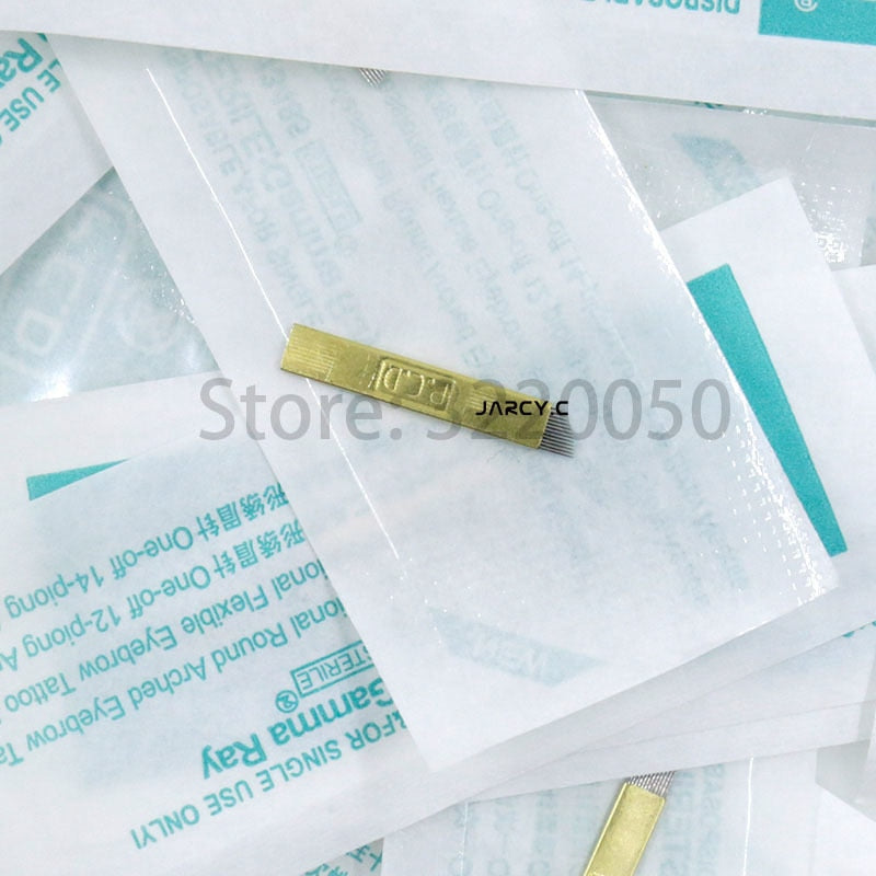 Laminas Microblading PCD Needles Nano Blade Hard 12/14/12u/14u for MicroShading 3D Embroidery Pernement Makeup Eyebrow Machine