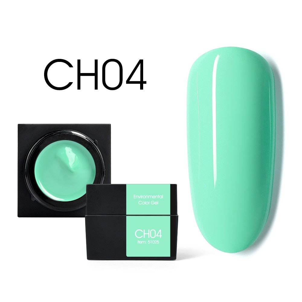 CANNI New 5ml Mud Color Gel 48 Colors Environmental Cover Well Solid Gel Non-Flowing UV/LED Pigment Gel Creamy Texture Manicure