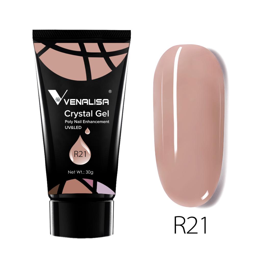 Venalisa Poly Nail Gel 30g Transparent Camouflage Color Fibre Glass UV Construction Gel Soak Off Builder Nail Extend Gum Acrylic