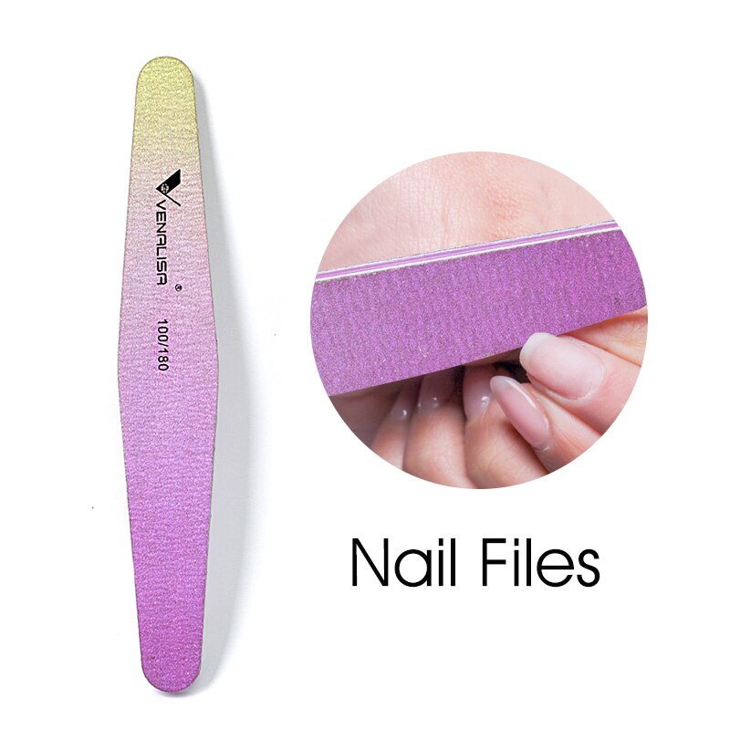 5pcs/set limes Venalisa Nail File Nail Buffer Nail Tool For Manicure Pedicure Gel Polish Cuticle Remover Nail Art Accessories