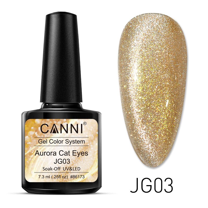 CANNI New Arrivals 6 Colors Aurora Cat Eyes Gel Color System JG01-JG06 High-quality Long Lasting UV/LED Soak-Off Nail Arts Gel
